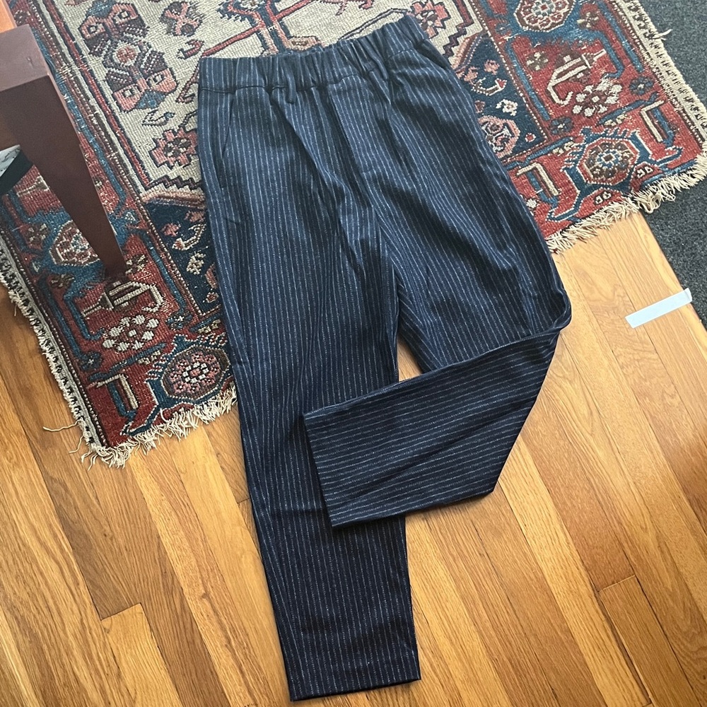 TOAST UK Cashmere Wool Pinstripe Pants